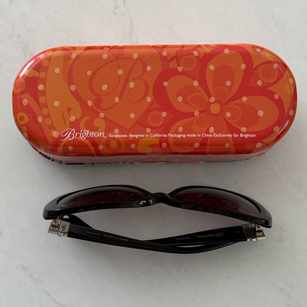 Brighton Black Sunglasses with Colorful Floral Case - Picture 12 of 14
